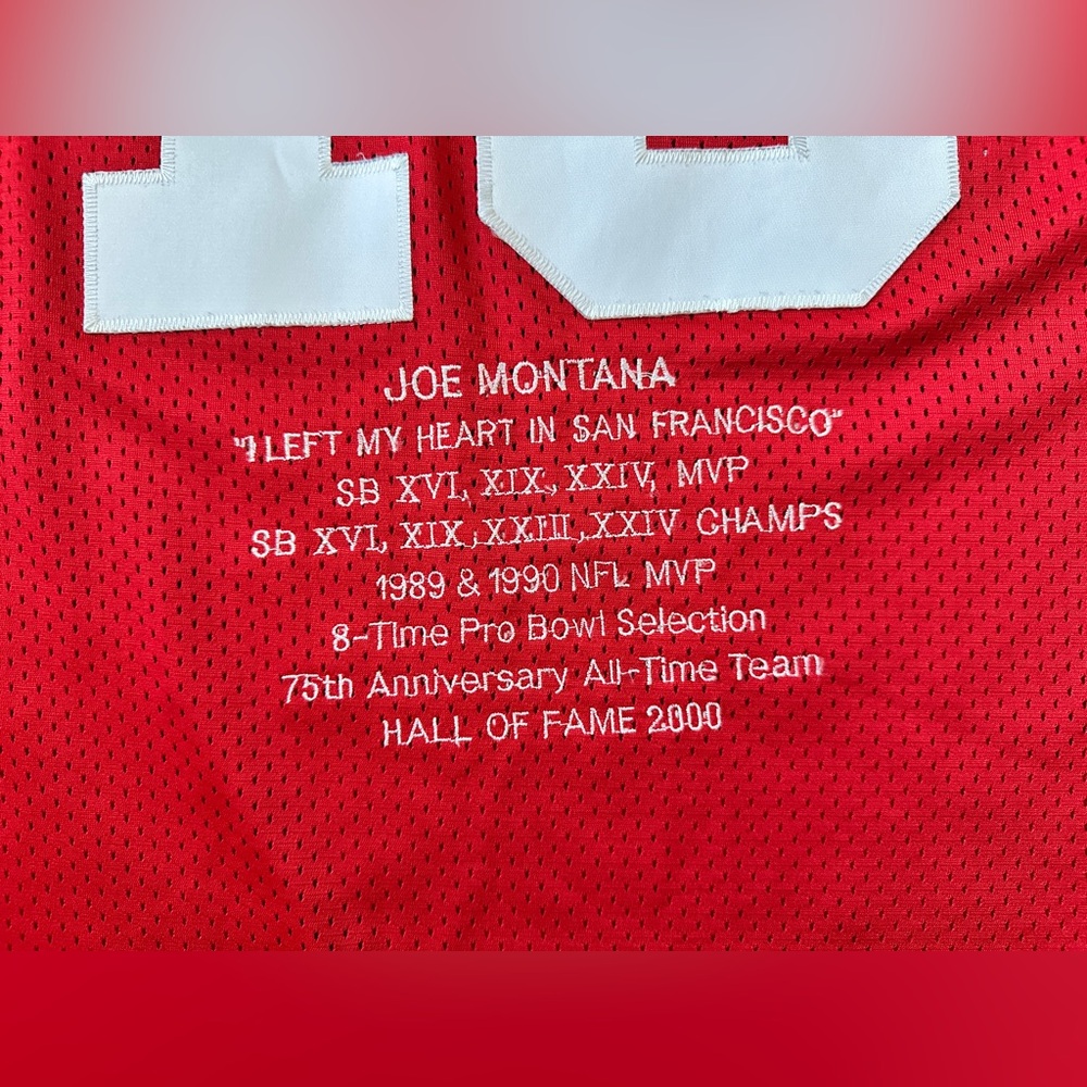 Mitchell & Ness San Francisco 49ers Joe Montana Hall of Fame jersey - Picture 6 of 7